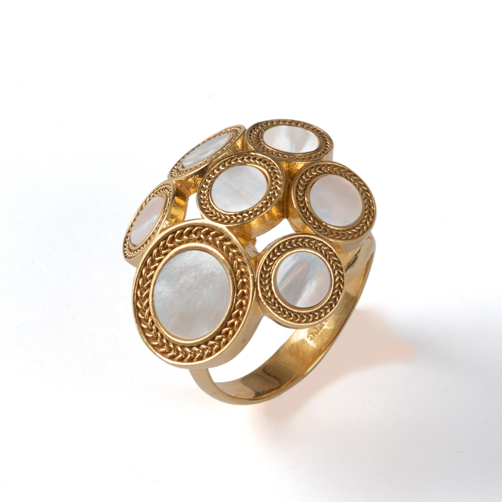 ANELLO MILLE CHICCHI DORATO