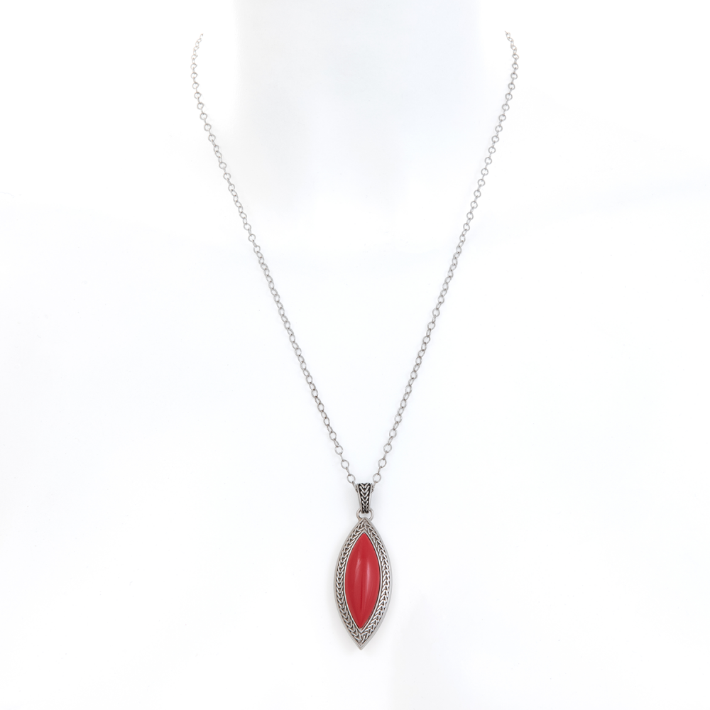COLLANA NAVETTE CORALLO
