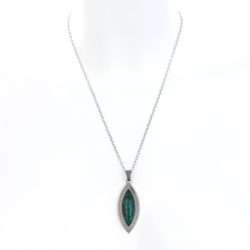 COLLANA NAVETTE MALACHITE