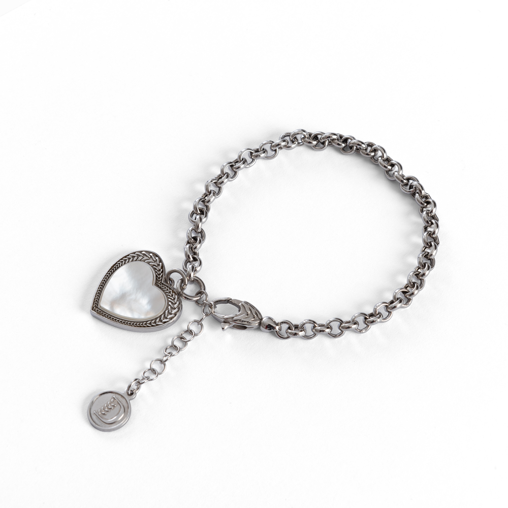 BRACCIALE CUORE MADREPERLA