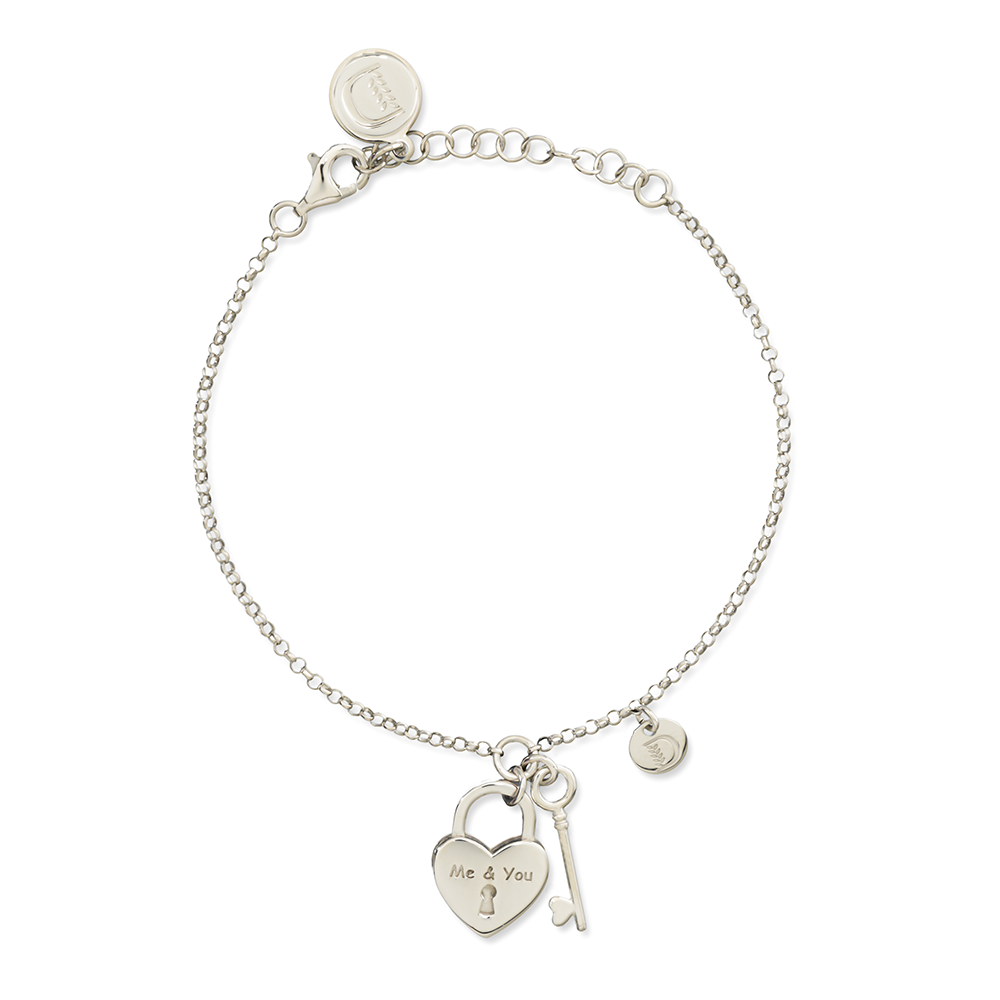 BRACCIALE PROMESSA CUORE CON CHIAVE